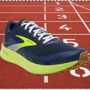 New Brooks Men's 10.5 (M) Catamount Trail Running Shoe Size Blue & Neon Green